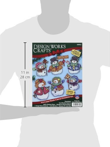 Design Works Crafts Welcome Winter Cross Stitch Ornament Kit, 4"" - Image 2